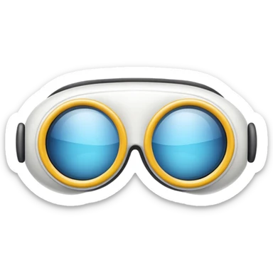 Apple futuristic vr headset vision pro goggles sticker