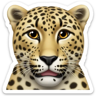 Leopard￼ heart  sticker