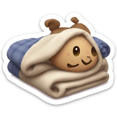 Cute cozy blanket sticker