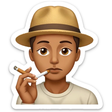 side eye smoking joint sticker