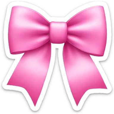 Pink bow sticker
