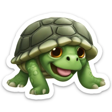 Turtle barfing sticker