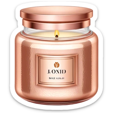 rose gold luxury jarred candle sticker