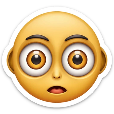 Crazy looking tweeker with huge eyes sticker