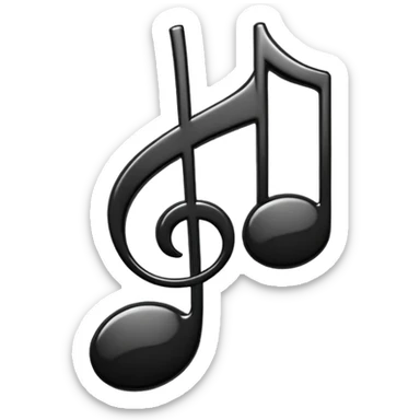 Animated music note bobbing up and down sticker