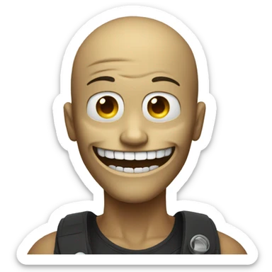 create an emoji with a skull and make him smirk sticker