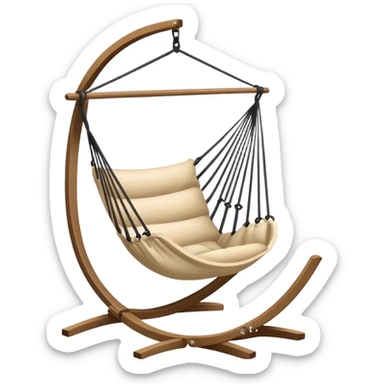 Beige hammock chair sticker