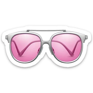 titanium frame safety glasses with splash-resistant pink lenses, premium protection sticker