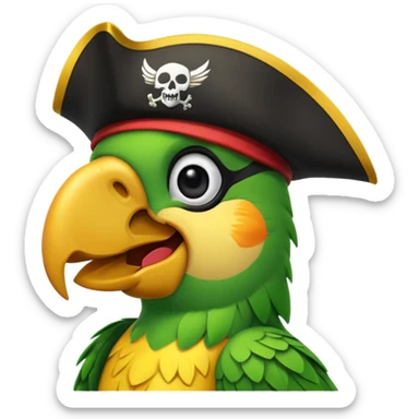 Pittsburgh pirates pirate parrot emoji sticker