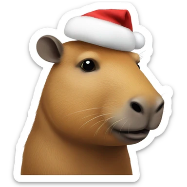 A Christmas capybara  sticker