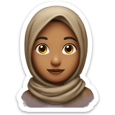 Indian girl wearing scarf sticker