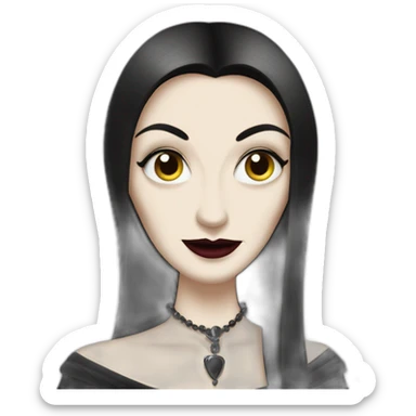 Morticia Addams sticker