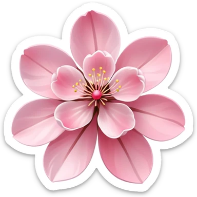 cherry blossom flower with delicate pink petals sticker
