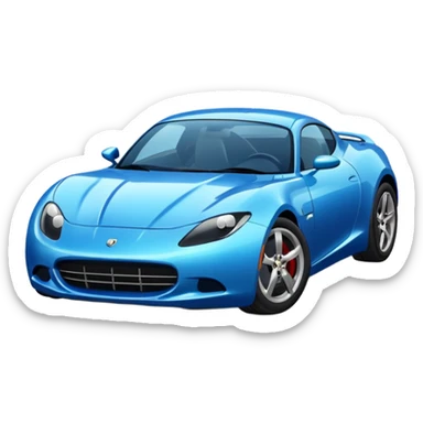 Blue sports car  sticker