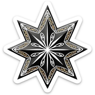  calligraphy star drawing sticker