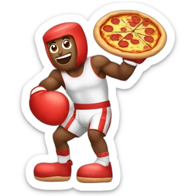 pizza boxing sticker