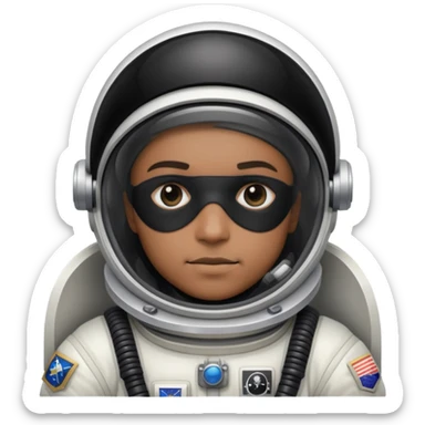 astronaut in space suit with black pirate eyepatch sticker