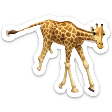 A giraffe running track sticker