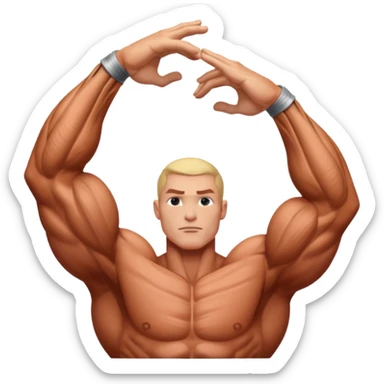 The arm flex but flipped on the vertical axis 💪 sticker