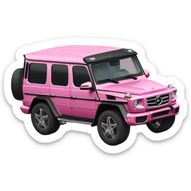 Pink Mercedes g wagon sticker