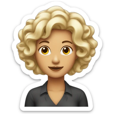 maman aux cheveux blanc sticker