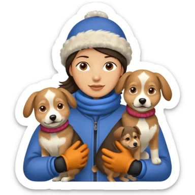 MUSHER WITH DOGS sticker