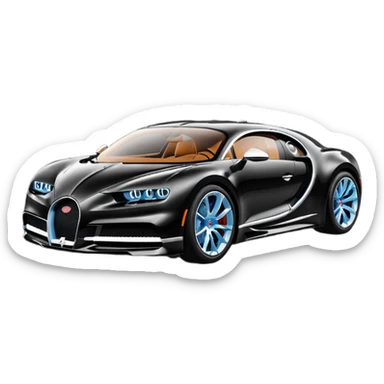 black bugatti chiron sticker