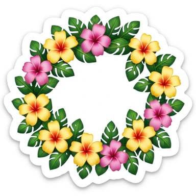 Hawaiian lei sticker