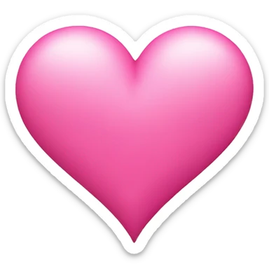 Pink heart with initial M in the center cersive sticker