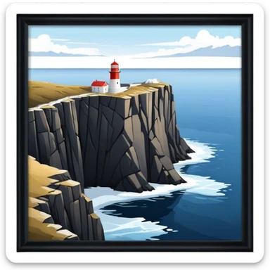 North Cape cliff in Norway with dramatic view of Arctic Ocean sticker