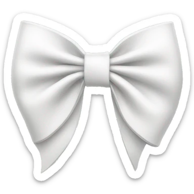 White bow sticker
