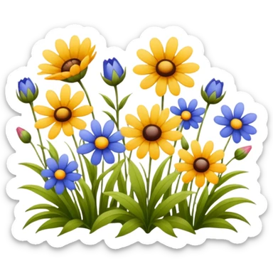 Vintage wildflowers  sticker