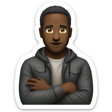 Artist that has hands crossed saying no sticker