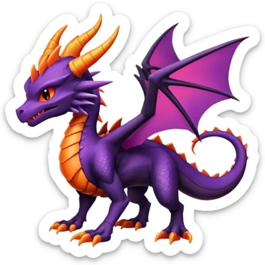 Spyro-Cynder-Yveltal-Fakémon-hybrid-creature (full body)  sticker