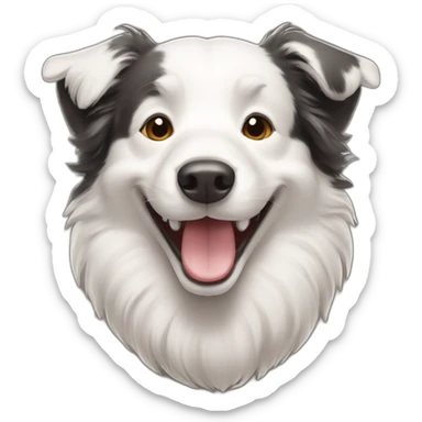 border collie smile sticker