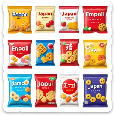 japan packaged snack  sticker