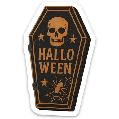 Halloween coffin, remove background sticker