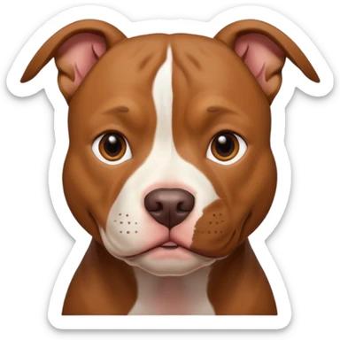 Un pitbull de carita tierna  sticker