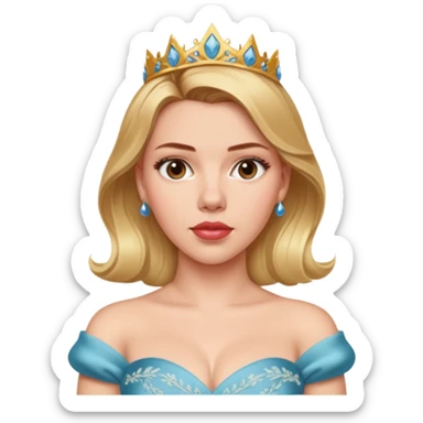 Scarlett Johansson in a princess dres sticker