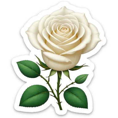 Beyaz gül sticker