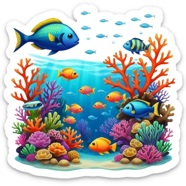 Hawaiian Tropical reef sticker