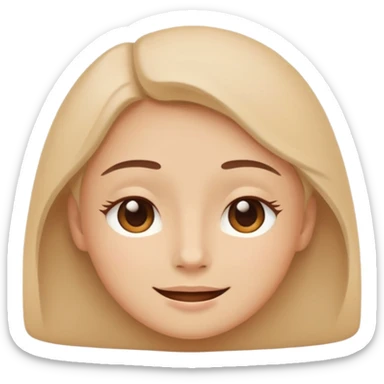 minimal flat emoji of a calm face,
soft closed-mouth smile,
relaxed eyes,
gentle and balanced emotion,
pastel beige and warm tones,
modern wellness app style,
no cartoon exaggeration,
transparent background,
vector style
 sticker