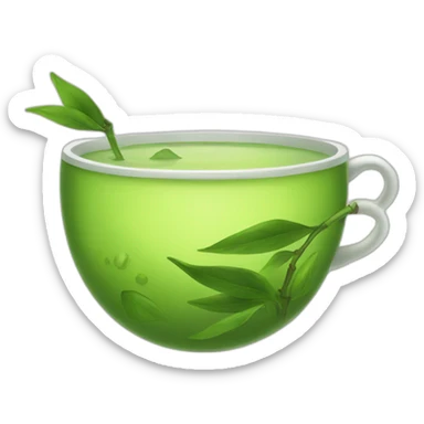 Japanese green tea sticker