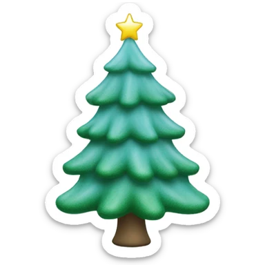 Light Blue Christmas tree decoration on a green tree sticker