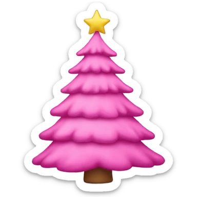 Pink Christmas tree  sticker