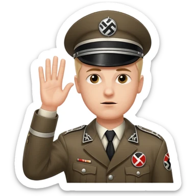 hitler salut nazis sticker