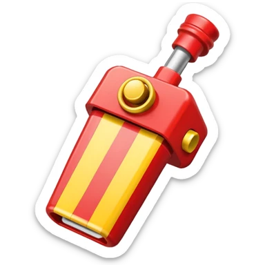 A create a whistlewith tvk image and colour with the colour first red and in center yellow and then red  sticker