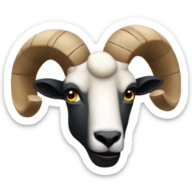 ram with an american football ball ios style sticker