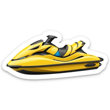 Black and yellow jetski  sticker