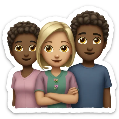 three siblings sticker